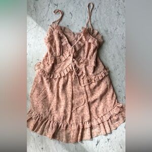 Vintage floral pink dress